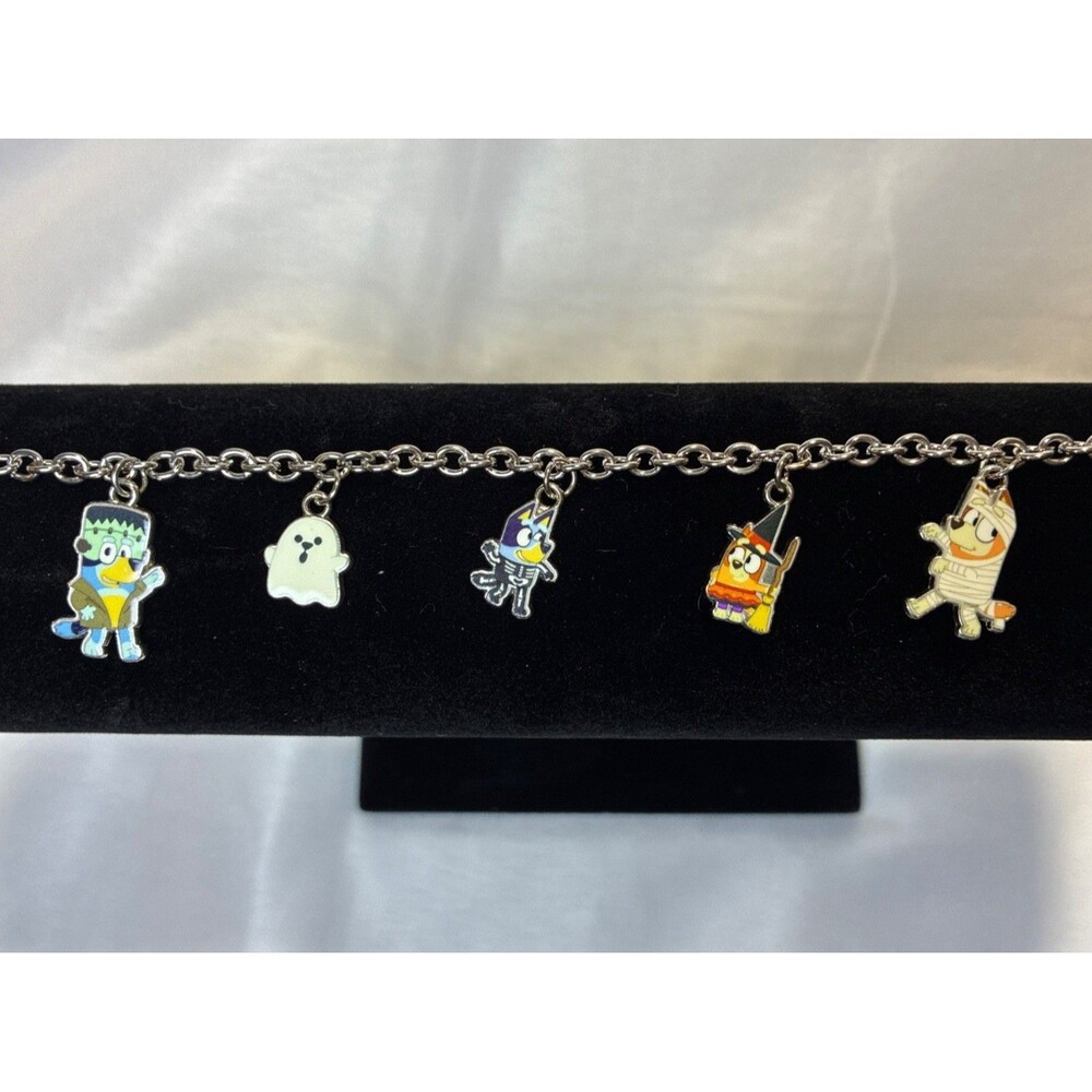 Bluey And Friends Halloween Silver-Tone Charm Bracelet